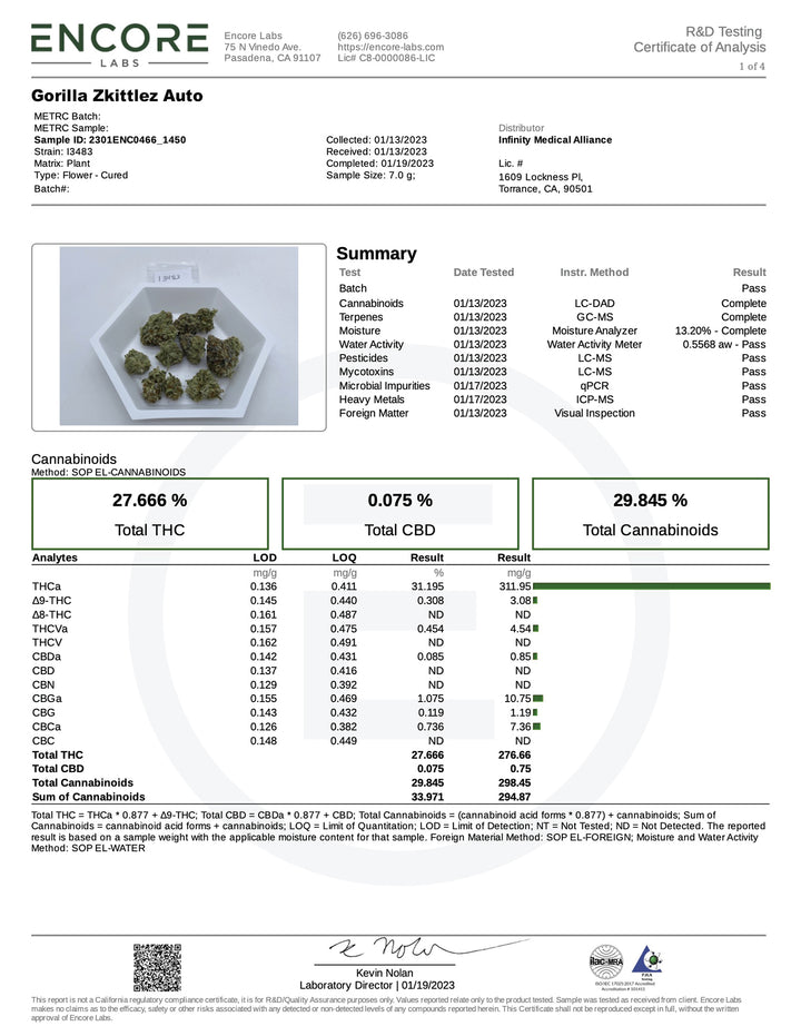 fastbuds gorilla zkittlez auto lab report